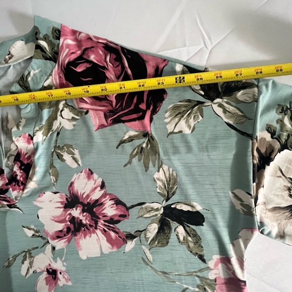 Honeyme Curvy Women’s Floral Print 3/4 Sleeve Blouse Tunic Top Shirt XL - Picture 10 of 12